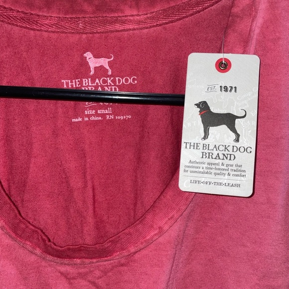 NWT The Black Dog Boyfriend Tee long sleeve, front pocket, relaxed fit cotton - Picture 3 of 12